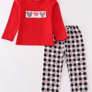 Charming Red and Black Kids Pajama Set
